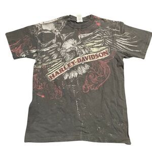 2009 NC Harley‑Davidson “The Strong Survive” Eagle Graphic T‑Shirt – Size Large